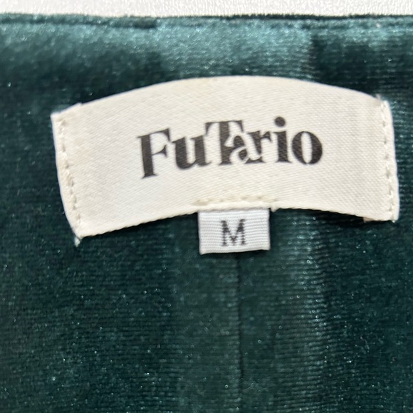 Emerald Green Velvet Victorian Lace Fitted Y2K Vest Waist Coat Boho Gypsy M - Picture 6 of 8